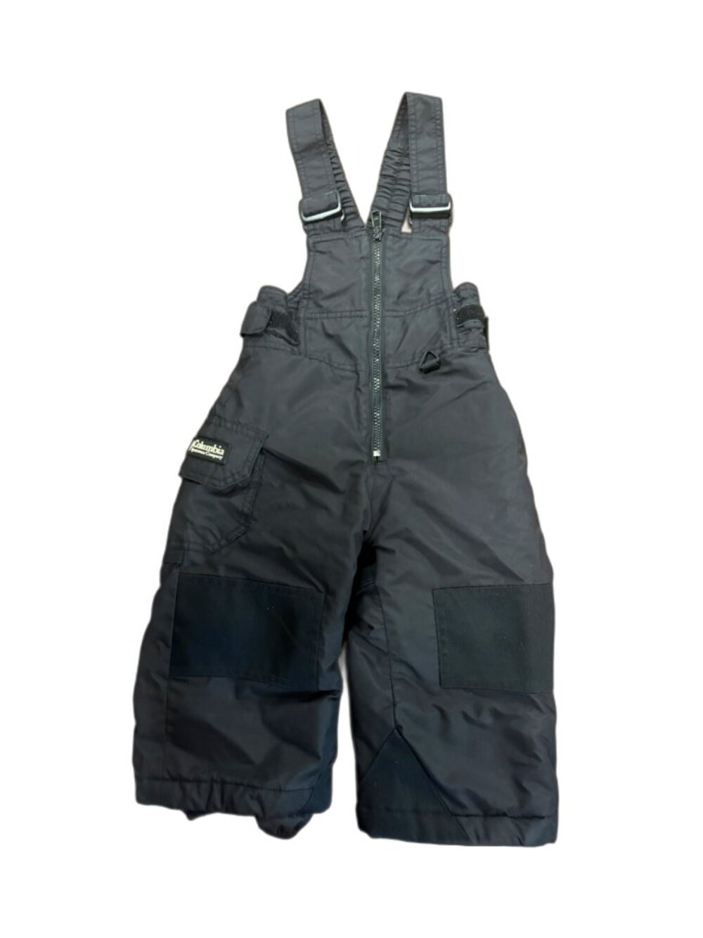 Vintage Y2K Columbia Toddler Insulated Snow Bibs / Ski Overalls (Black, Size 2T)